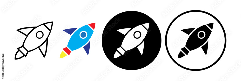 Rocket icon. spaceship launch. startup icon vector Rocket icon. spaceship launch. startup icon vector