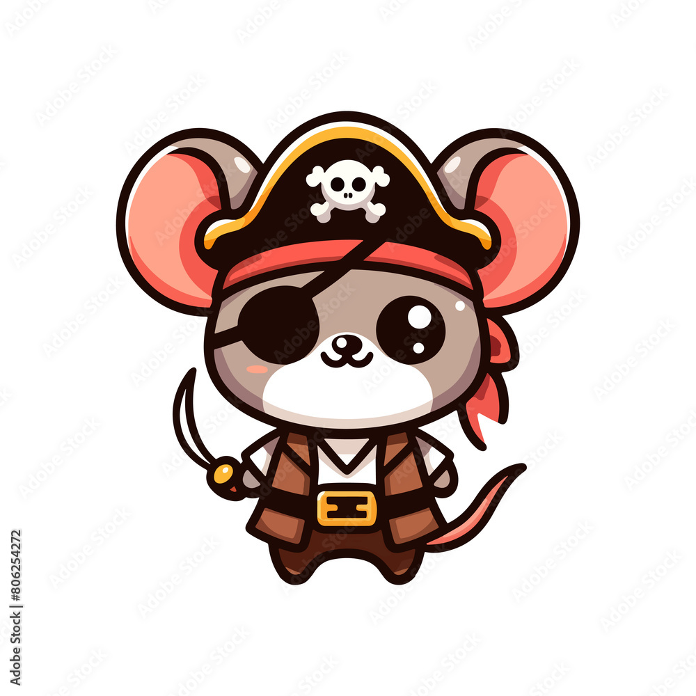 cute icon character pirate mouse cute icon character pirate mouse
