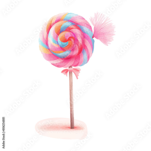  lollipop candy white background watercolor