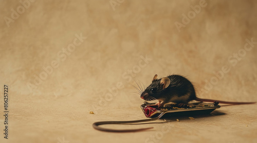 Mouse Glue Trap with Enhanced Stickiness, Rat Mouse Trap placed on floor photo
