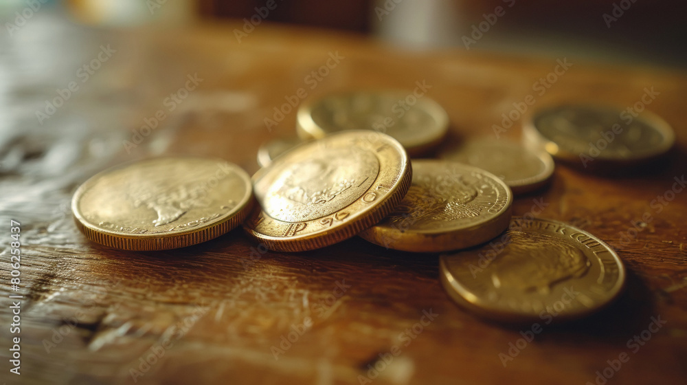 old coins collection on the table old coins collection on the table
