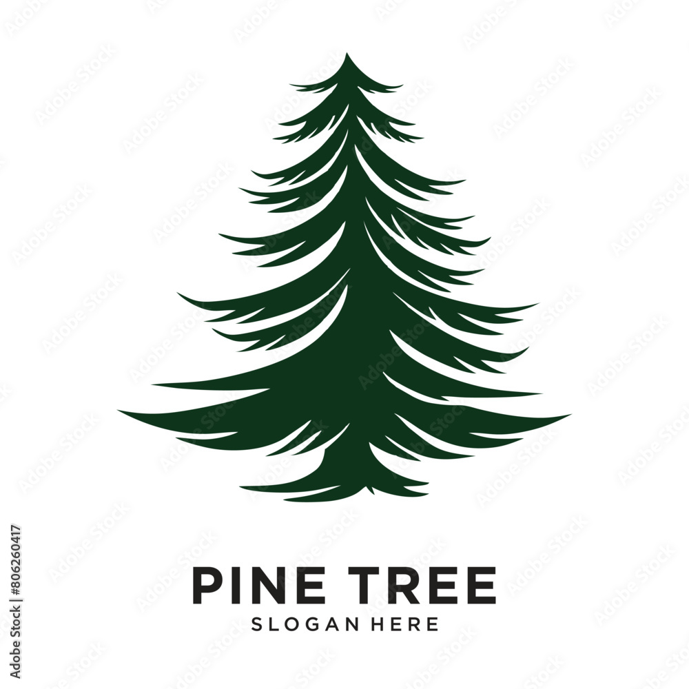 pine tree logo design vector illustration pine tree logo design vector illustration