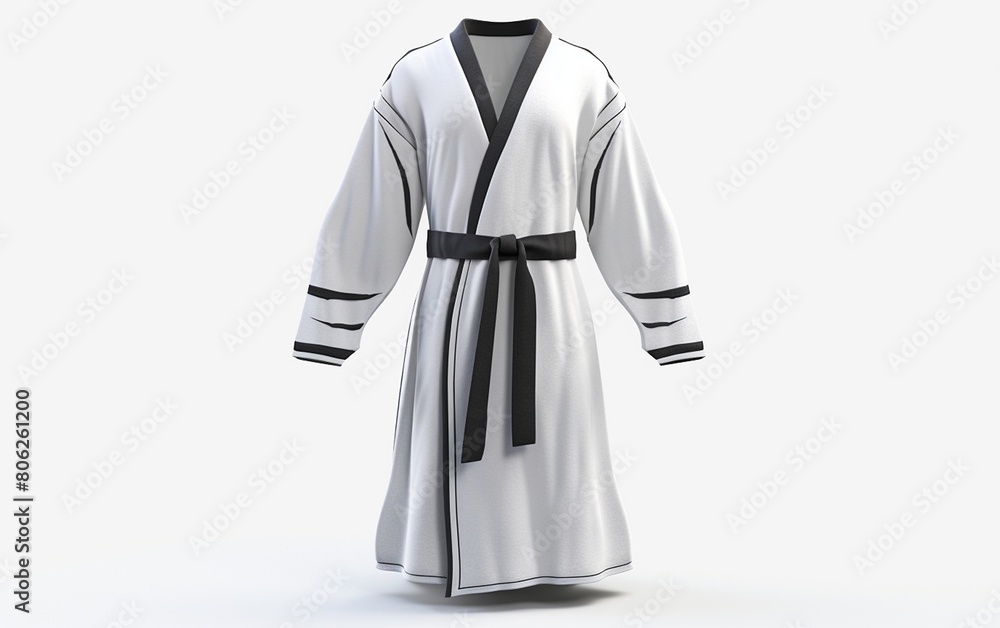 Boxing Robe on White Canvas