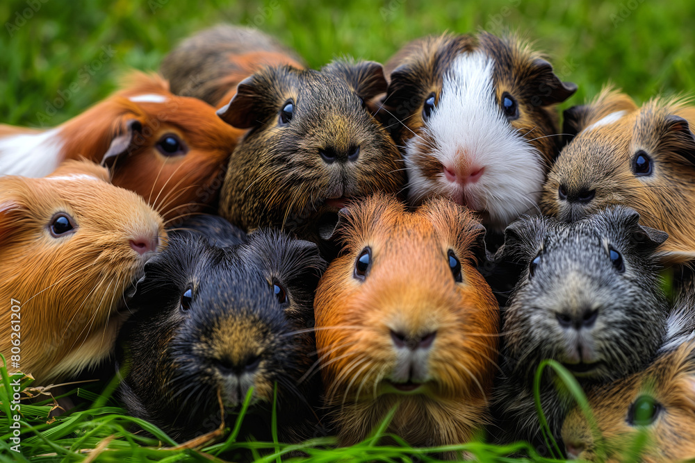 Curious Guinea Pigs in the Garden Curious Guinea Pigs in the Garden