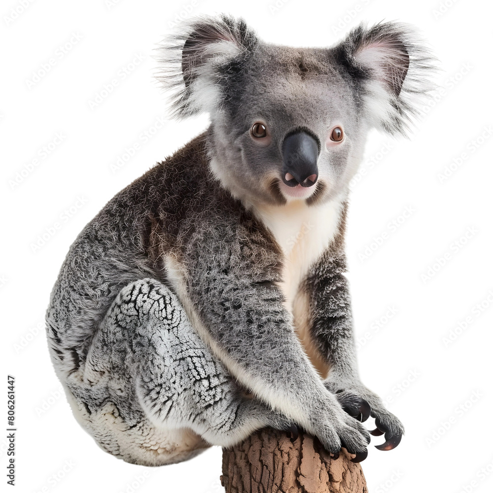 koala bear isolated on transparent background