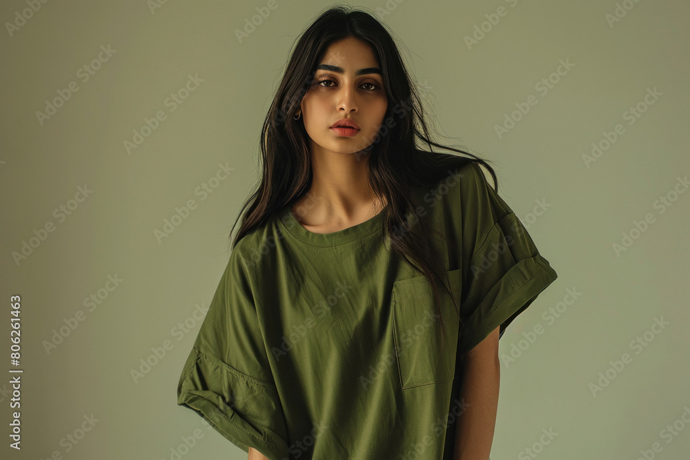 Young beautiful woman wearing over size t shirt Young beautiful woman wearing over size t shirt
