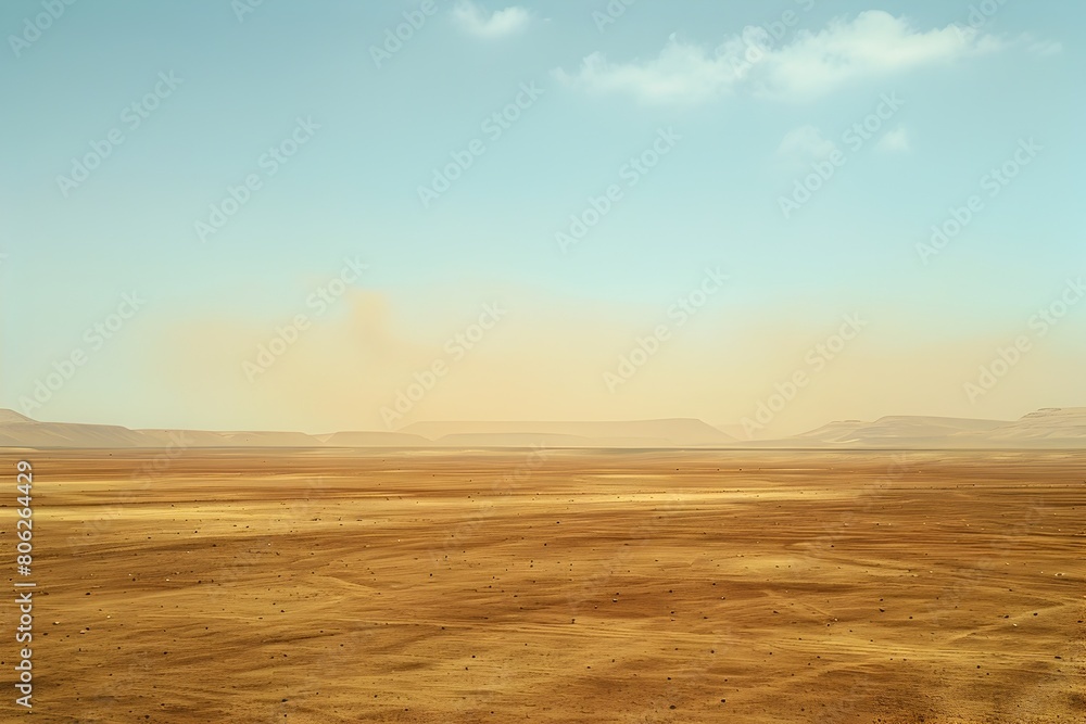 Hot Air Mirage Shimmering on the Horizon A Desert Optical Illusion Hot Air Mirage Shimmering on the Horizon A Desert Optical Illusion