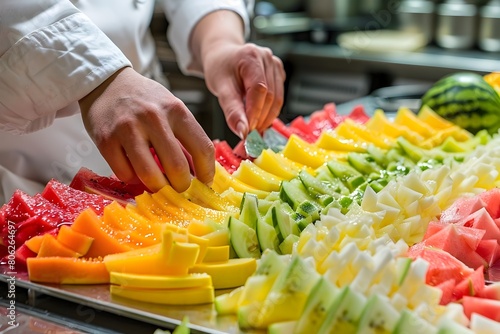 Chefs Vibrant Rainbow Melon Fruit Salad A Culinary Masterpiece of Freshness and Flavor