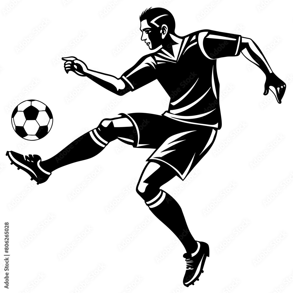 soccer player with ball soccer player with ball