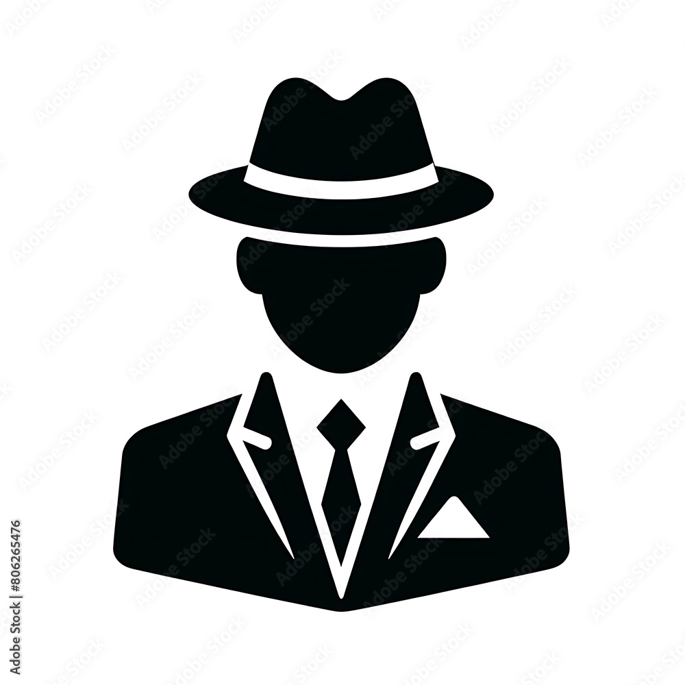 French Male gents gentleman person icon vector for graphics resources black outline white background French Male gents gentleman person icon vector for graphics resources black outline white background