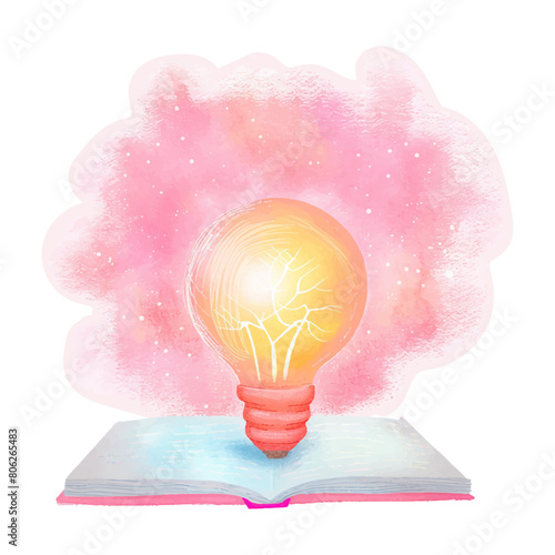 book with lighbulb white background (4)