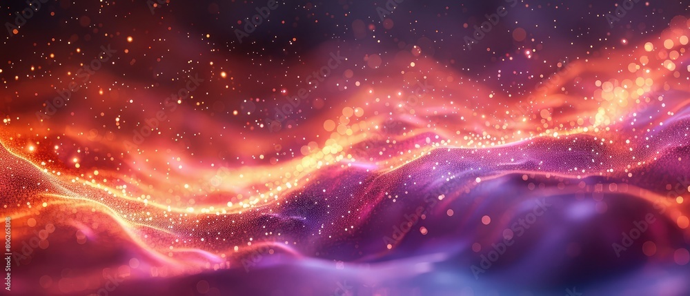 dynamic blend of red, purple, and orange hues in this abstract technology particle background dynamic blend of red, purple, and orange hues in this abstract technology particle background