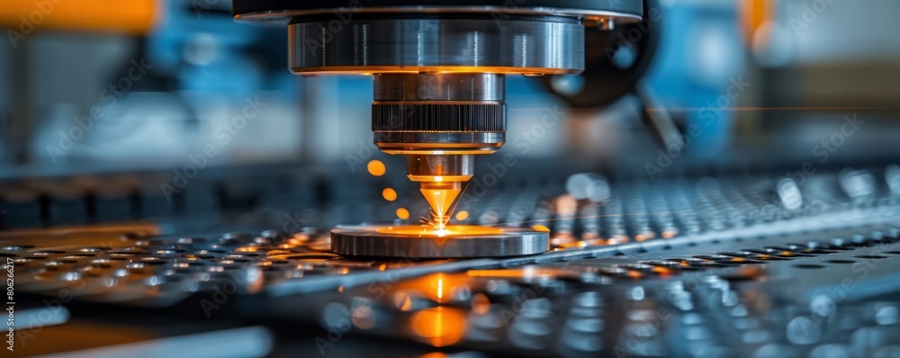 Engineering Metrology, A probe from a coordinate measurement machine taking measurements from a engineering part as part of its quality control process Engineering Metrology, A probe from a coordinate measurement machine taking measurements from a engineering part as part of its quality control process