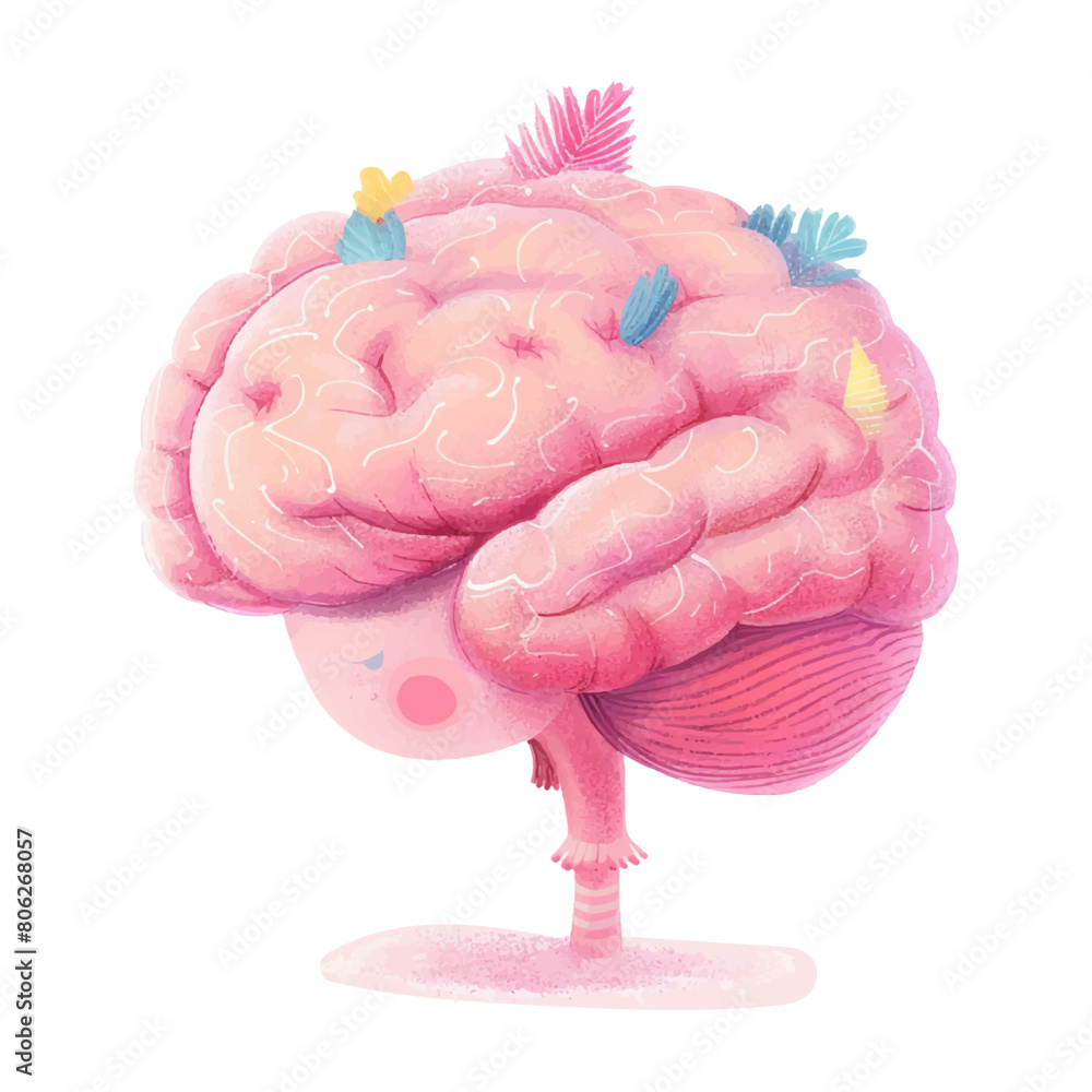 watercolor of brain white background (2) watercolor of brain white background (2)