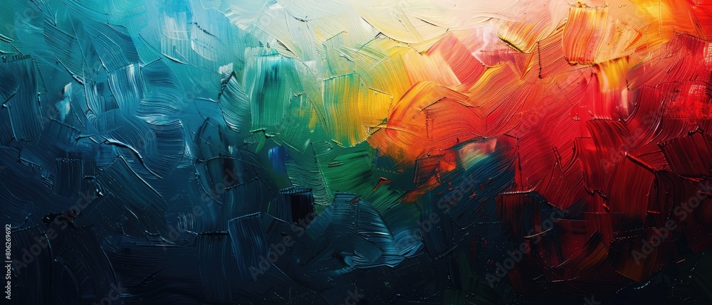 bold brushstrokes and a contrasting color palette of green, red, and blue to produce an abstract background with a painterly texture bold brushstrokes and a contrasting color palette of green, red, and blue to produce an abstract background with a painterly texture