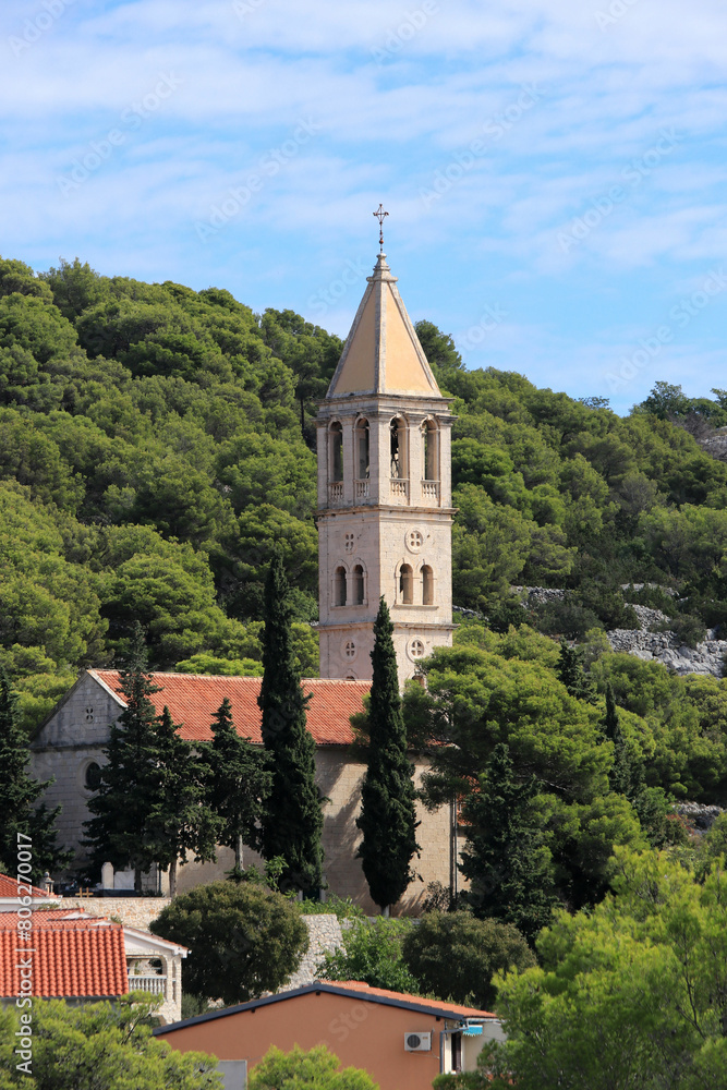 church near Tisno, island Murter, Croatia
