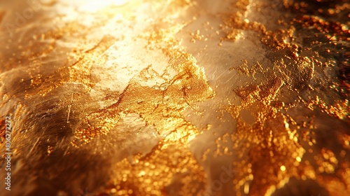 Hyperrealistic Golden Surface with Cinematic Lighting