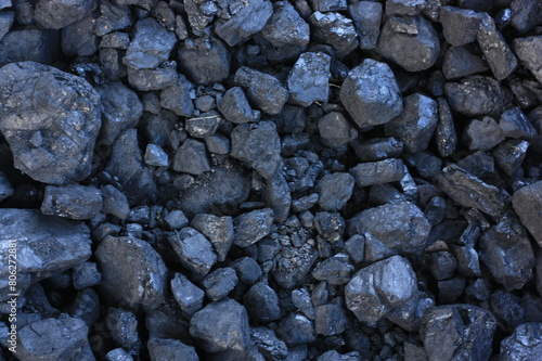 Black coal in the barn