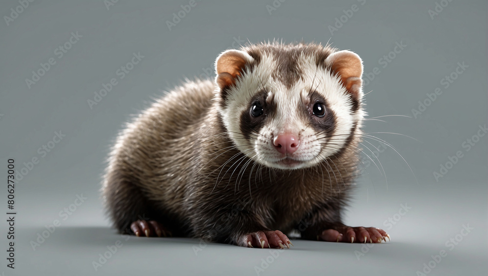 Ferret with closeup Ferret with closeup