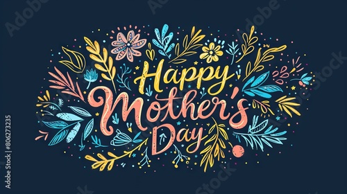 Happy mother's day card design