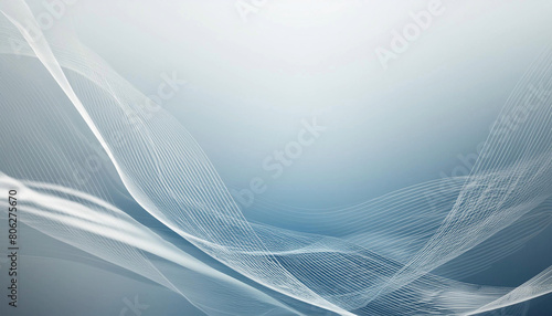 Blue and white gradient presentation business background with soft silky waves.