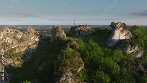 Zborow Mountain in the entire Krakow Czestochowa Upland, Poland
