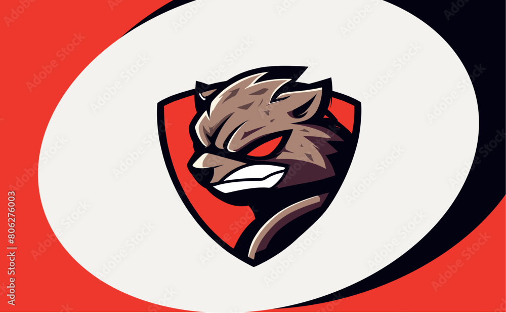 premium vector of Fox logo template design, shield. premium vector of Fox logo template design, shield.