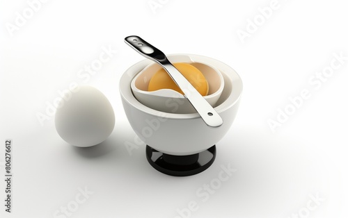 Egg Separator on White Canvas