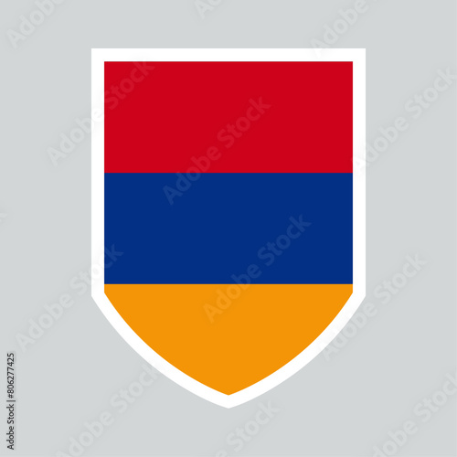 Free Download Armenia flag in Shield Shape - GFXLoad