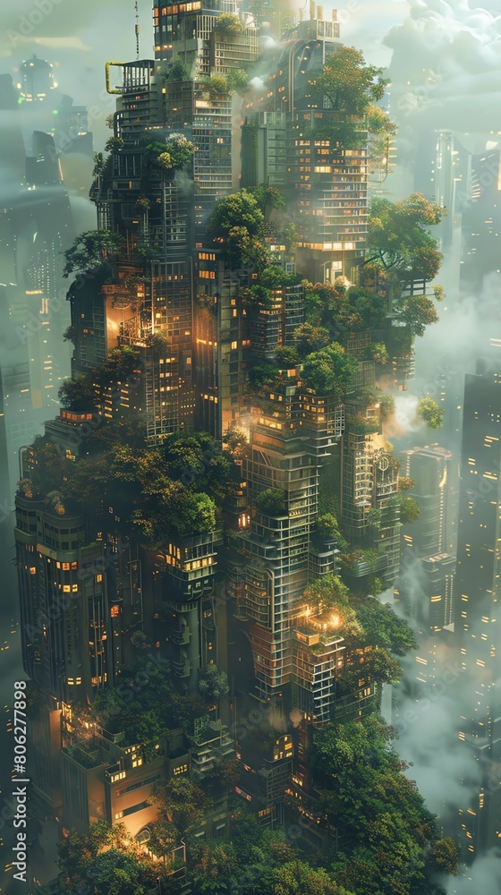 A stunning digital painting of a futuristic city