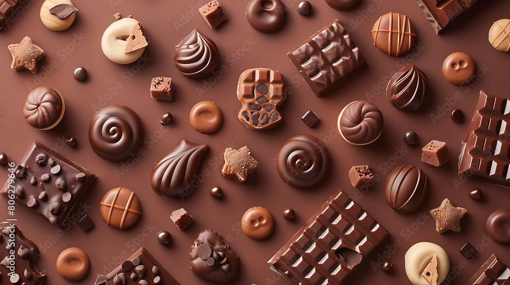 Chocolate Background For World Chocolate Day, Generative AI Chocolate Background For World Chocolate Day, Generative AI