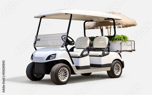 Golf Cart Cooler against Pure White © PNG 