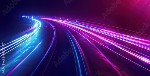 Background with glowing light lines on a dark background.