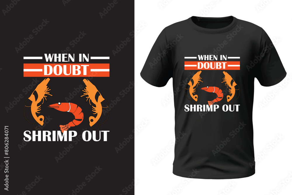 Shrimp t-shirt design, fishing Shrimp t-shirt design, fishing