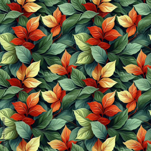 Wallpaper Mural Abstract art tropical leaves seamless background. Wallpaper design with art texture from palm leaves, Jungle leaves, exotic botanical floral pattern Torontodigital.ca