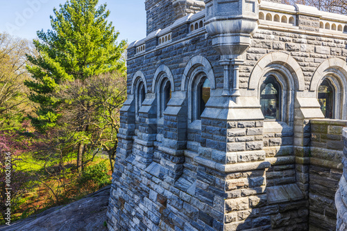 Beautiful view of Belvedere Castle in Central Park, New York. photo