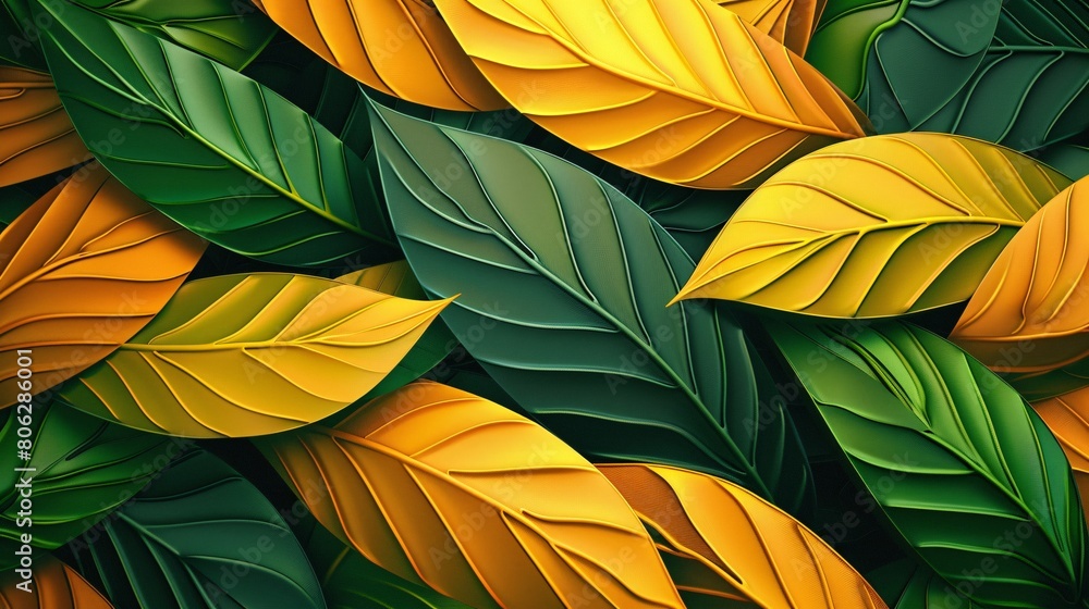 Abstract leaves in the background, a pattern that showcases nature's textures. Bright green decoration, a representation of plant life. Abstract leaves in the background, a pattern that showcases nature's textures. Bright green decoration, a representation of plant life.