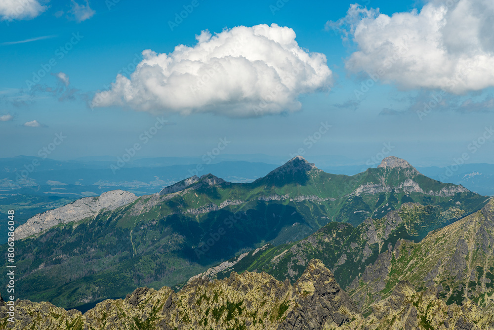 Naklejka premium View to Belianske Tatry mountains in Slovakia