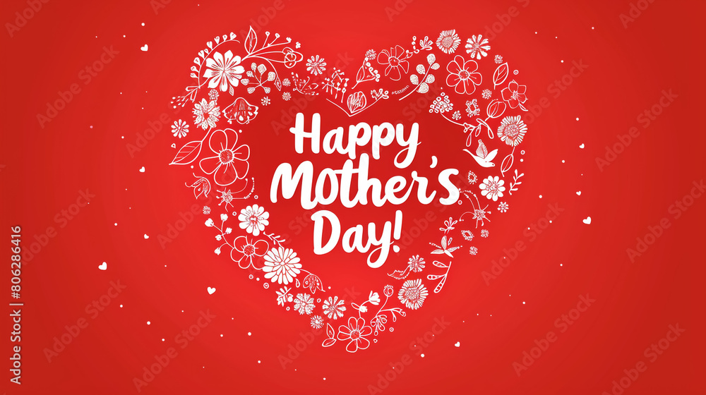 Mothers day card design, vector illustration.