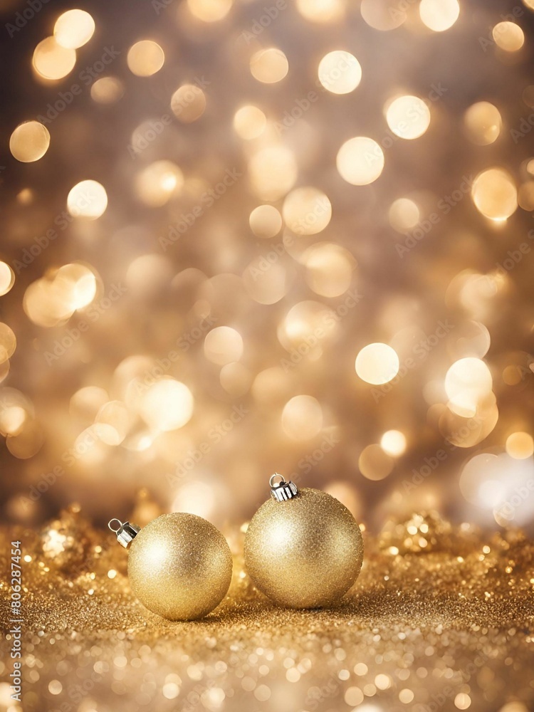 Abstract Christmas golden lights background Abstract Christmas golden lights background