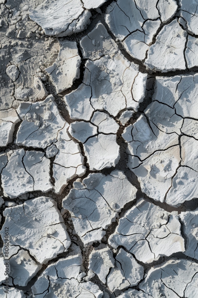 Fototapeta premium Deep Crack in Dry Desert Ground. Generative AI