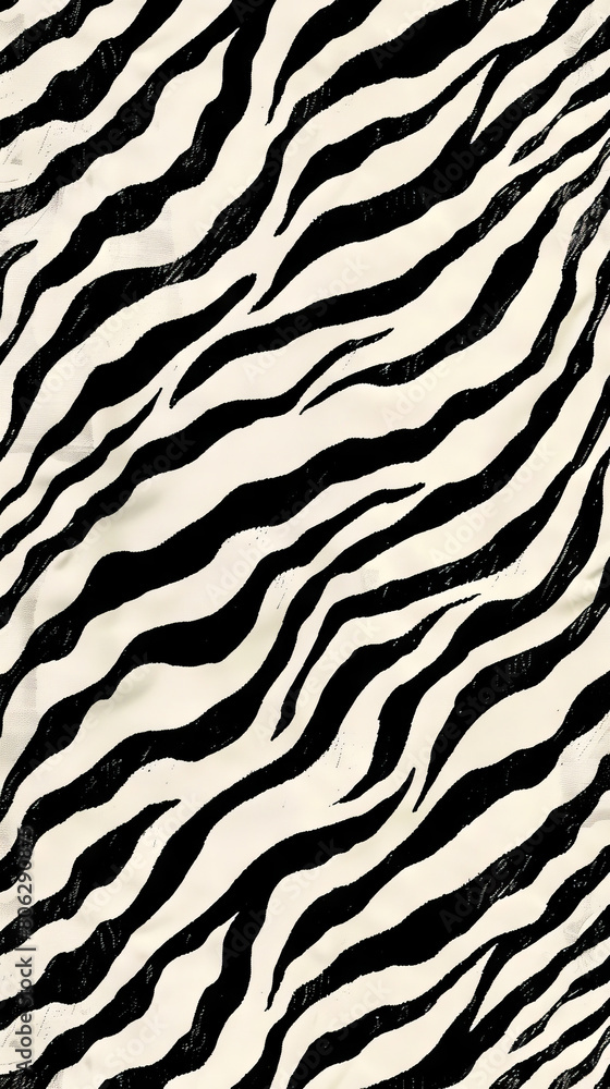 A black and white zebra print background. A black and white zebra print background.