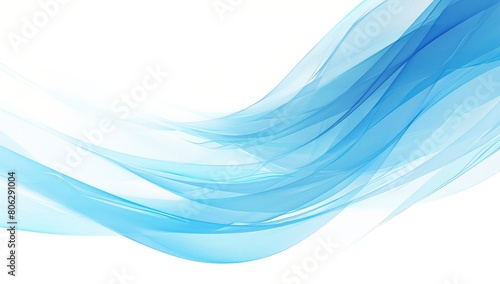Abstract background with blue waves and soft lines on a white background