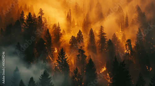 forest on fire