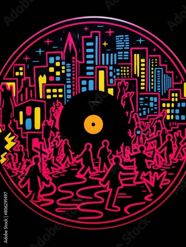 Vinyl Record s Grooves Dance into City Nightlife