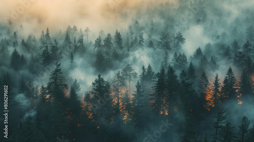 forest on fire