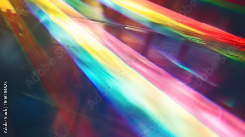 the essence of motion and color with streams of light flowing in a smooth gradient of rainbow shades