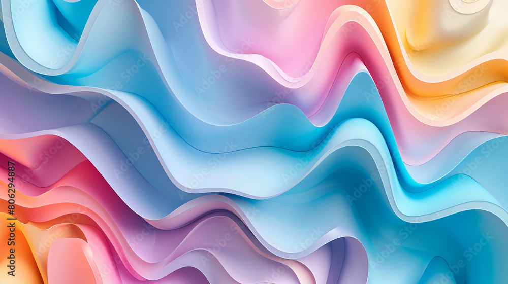 Fototapeta premium Colorful Abstract Background with Flowing Waves and Vibrant Hues for Creative Projects