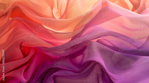 Abstract Waves of Colorful Sand Dunes in Artistic Rendering