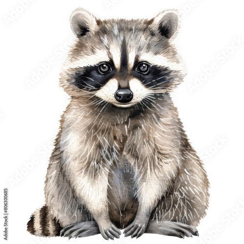 Sitting Raccoon Painting #806300685